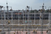 兖州北站扩能改造工程完成接触网关键施工
